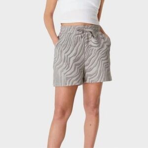 Sweaty Betty Organic Cotton Animal Print Athletic Shorts French Terry
